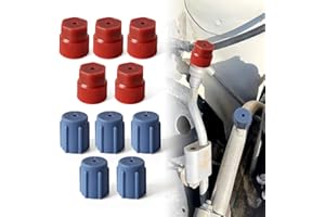 RBOKO 10Pcs/Set R134a 13mm & 16mm Air Conditioning Service AC System Charging Port Caps Low Side and High Side Charging Port Caps, For Most Of Vehicles With R134a AC System, 5 Red High and 5 Blue Low.