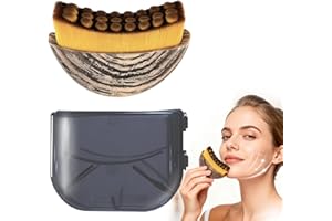 Lymphatic Contour Face Brush, Lymphatic Drainage Massager Dry Brush with Ultra-Soft Bristles - Anti-Puffiness, Lift, Chin & J