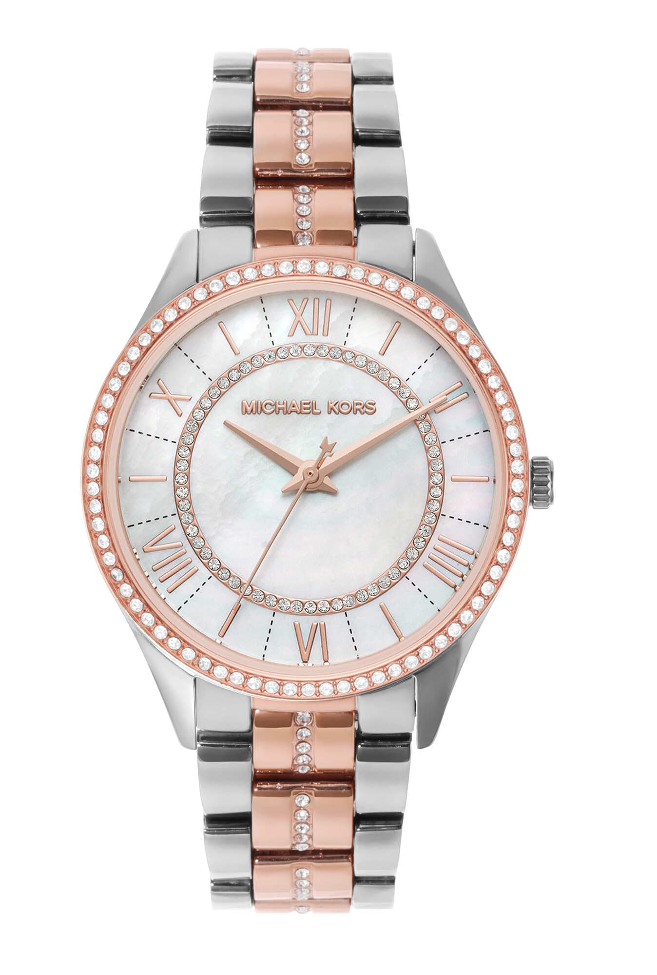Michael Kors Women’s Watch, Lauryn Three-Hand Two-Tone Stainless Steel Women’s Watch