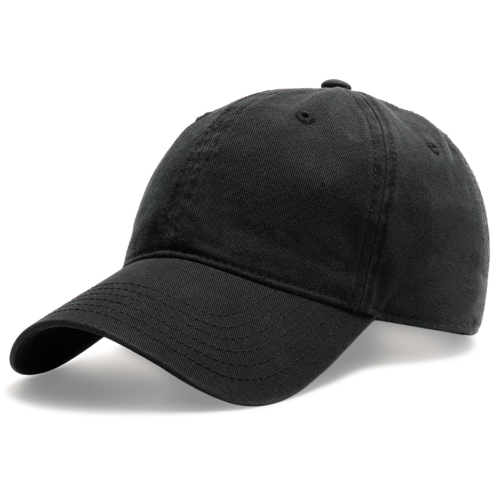 Photo 1 of FURTALK Unisex Vintage Washed Unstructured Baseball Cap Washed Cotton Adjustable Dad Hat Black
