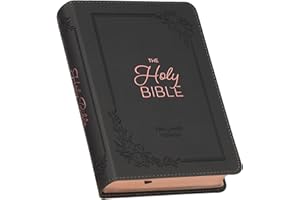 KJV Holy Bible, Compact Large Print Faux Leather Red Letter Edition Ribbon Marker, King James Version, Cobalt Gray (KJV Compact LP Editions)