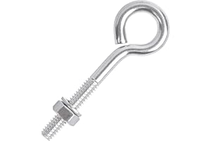 Premier Stainless Solutions 5/16” x 4” Long Stainless Steel Threaded Eyebolts, T316 Marine Grade – Lot of 5