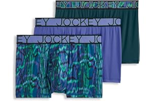 Jockey Men's Underwear Active Microfiber 2.5" Trunk - 3 Pack