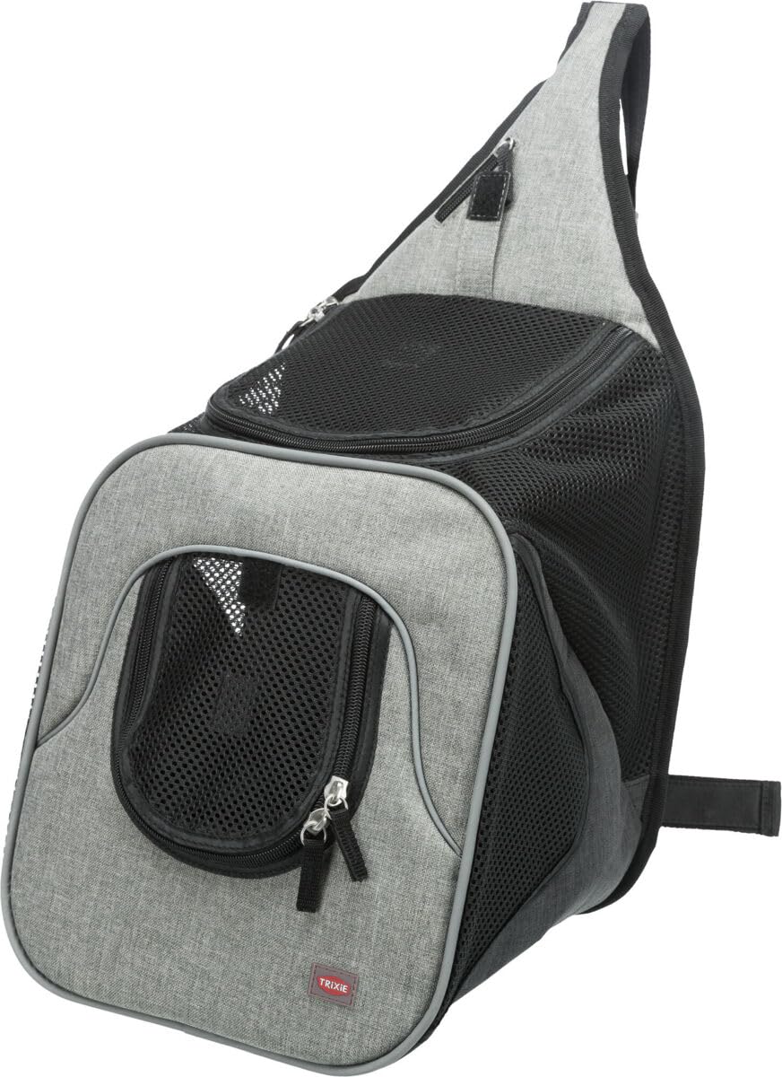 Trixie 28941 'Savina' Chest Bag Nylon 30 × 33 × 26 cm Black / Grey