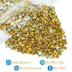 16000PCS Bright Gold Resin Rhinestones for Crafts