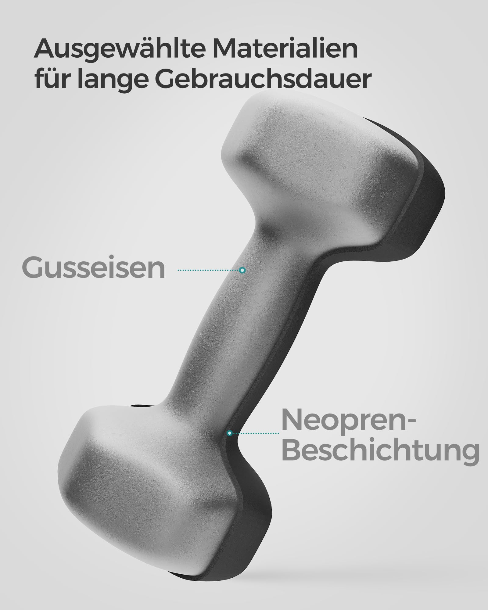 SONGMICS Hanteln, 2 x 5 kg, Hexagon Kurzhanteln, Neopren-Beschichtung 6
