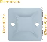WINSOME White Self Adhesive Cable Clips Mount for Wire Management - 40 Pcs view 2