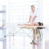 Yaheetech Foldable Massage Bed Portable Lash Table Aluminum 60 cm Cream view 2