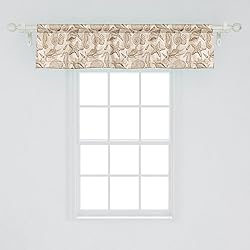 Ambesonne Sea Shells Window Valance, Vintage
