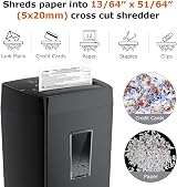 Bonsaii 12-Sheet Cross Cut Shredder P4 5x20mm 21L Auto Start/Reverse view 3
