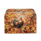 Talayituse Rooster Chicken Maple Leaves Print 4