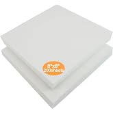 New brothread Tear Away Embroidery Stabilizer 8"x8" - 200 Precut Sheets | for Machine Embroidery, Medium Weight 1.8oz, Fits 4