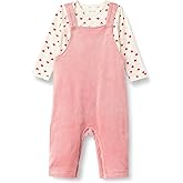 Amazon Essentials x Sofia Grainge Unisex Babies' Velour Overall and Long Sleeve Bodysuit Set