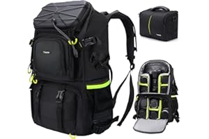 Endurax Camera Backpack Large DSLR/SLR Mirrorless Photography Camera Bag Extra Large Travel Hiking with 15.6 Laptop Compartment Waterproof Rain Cover