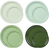 AimFun Sage Green Party Plates Gradient Colors Paper Plate 7 Inch 9 Inch Disposable Round Dinner Dessert Plates Set for Birthday Wedding Bridal Baby Shower Christmas Party Supplies (96, Sage Green)