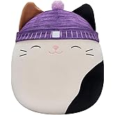 Squishmallows Original 14-Inch Cam Calico Cat with Purple Hat - Large Ultrasoft Official Jazwares Plush