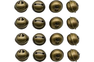 Pinenjoy 20Pcs 30mm Bronze Bell 1.18inch Vintage Jingle Bell Metal Round Bell for Christmas Home Party Pet Decorations DIY Craft Accessories