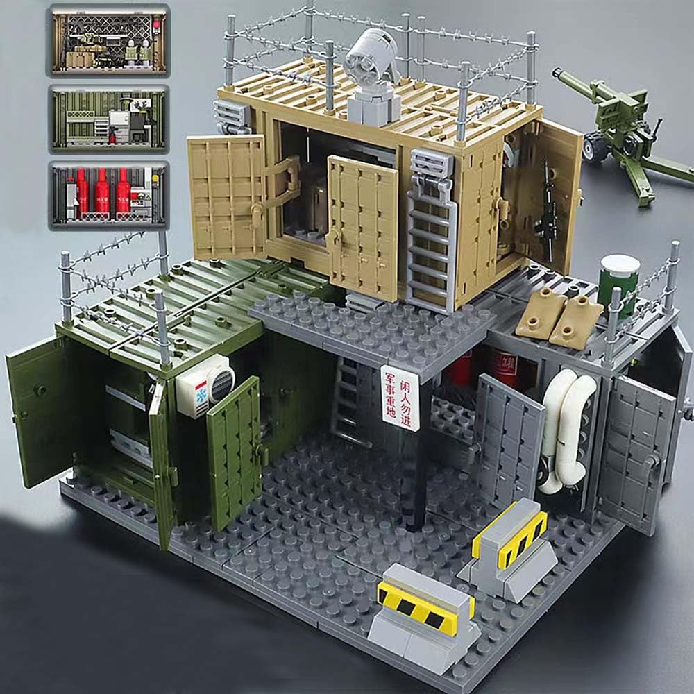 Photo 1 of ENHANA WW2 Army Military Guns Weapons and Armored Toy Containers Command Operations Army Soldier Accessories Building Block Toy Battle Sets for Kids