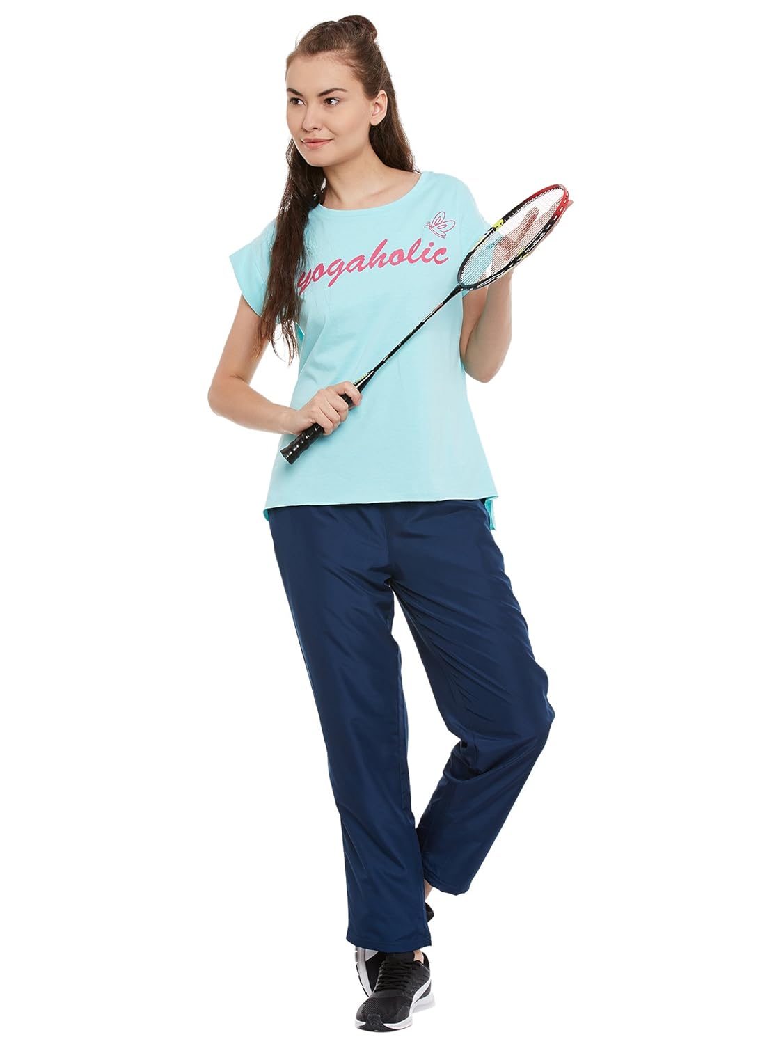 perf rush cotton regular fit yoga nep tshirt for women