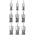 9 Pack Wire Wheels Brush for Drill, - Sizes 0.8" 1" 1.2", Mixiflor Knotted and Wire End Brush, for Derusting, Paint Removal, Deburring. Fast, Easy for Angle Grinder, Pneumatic - 2.75 Inch