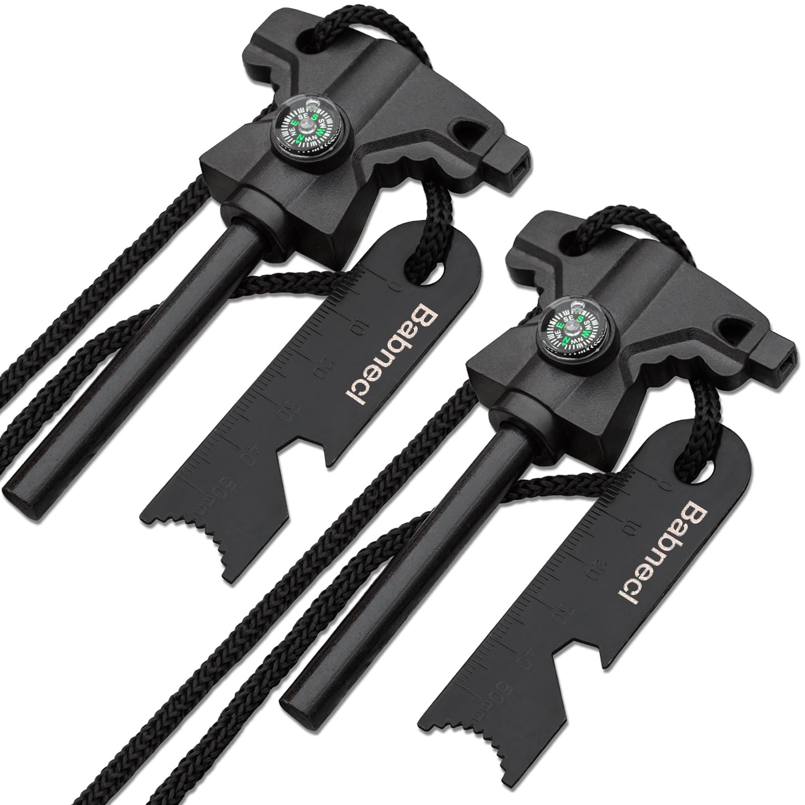 Photo 1 of 2Pack Survival Fire Starter-Upgraded Butterfly-Shaped Handle, 6-in-1 Flint Fire Starter, Ferro Rod Fire Starter, Emergency Fire Starters Tool for Camping