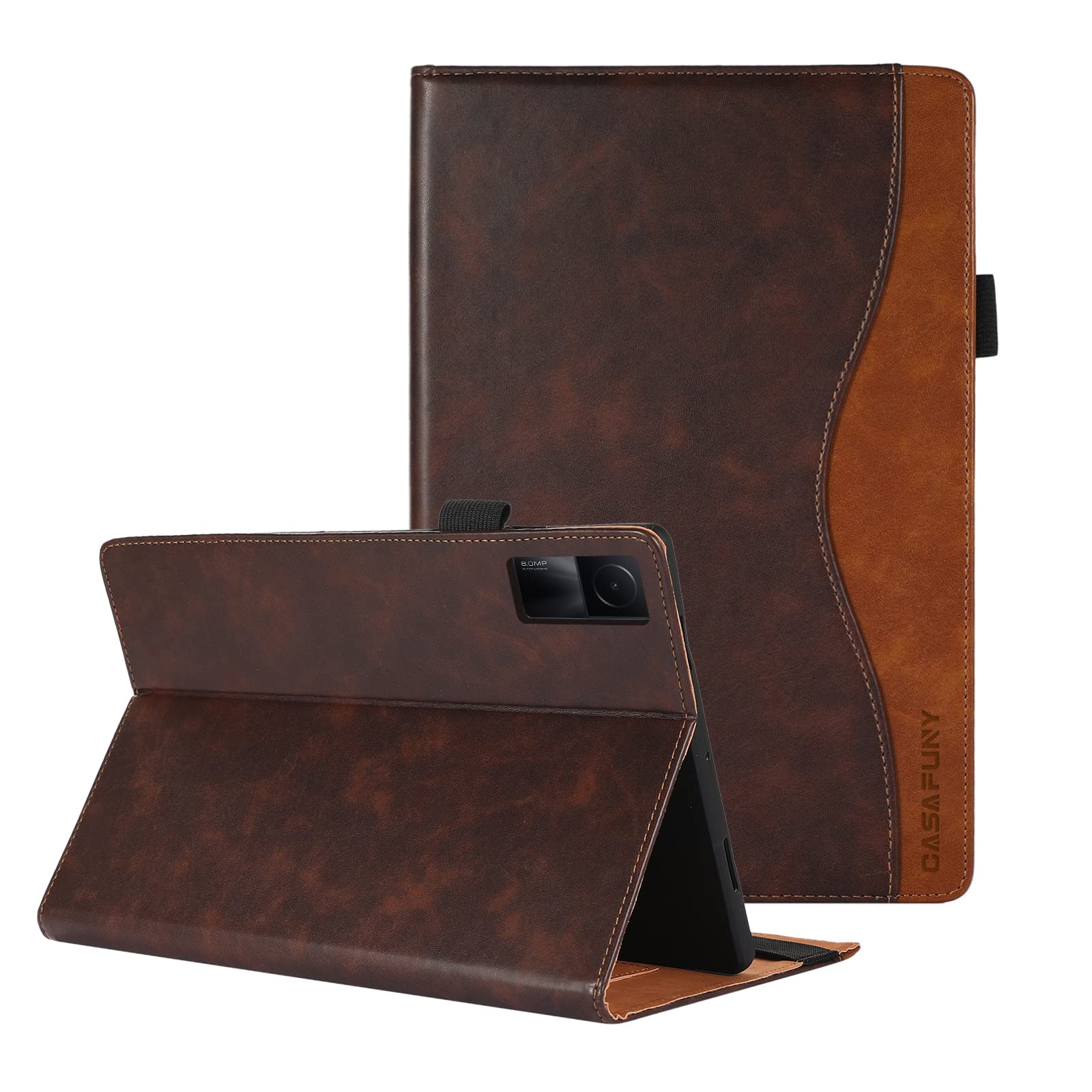 CASAFUNY Case for Xiaomi Redmi Pad 10.61 Inch 2022 Tablet Cover, Shockproof Protective Case with Card Slots Stand Cover Protective Cover for Xiaomi Redmi Pad 10.61", Brown — image 1
