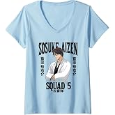 Women's Bleach Sosuke Aizen Squad 5 Anime V-Neck T-Shirt