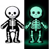 2 Pack Halloween Skeleton Plush, Glow in The Dark Skeleton Stuffed Animals | Spooky Halloween Skeleton Toy Gifts for Kids Teens, 12 Inch, Soft and Cute, Halloween Pillow Decorations for Home Sofa Couch