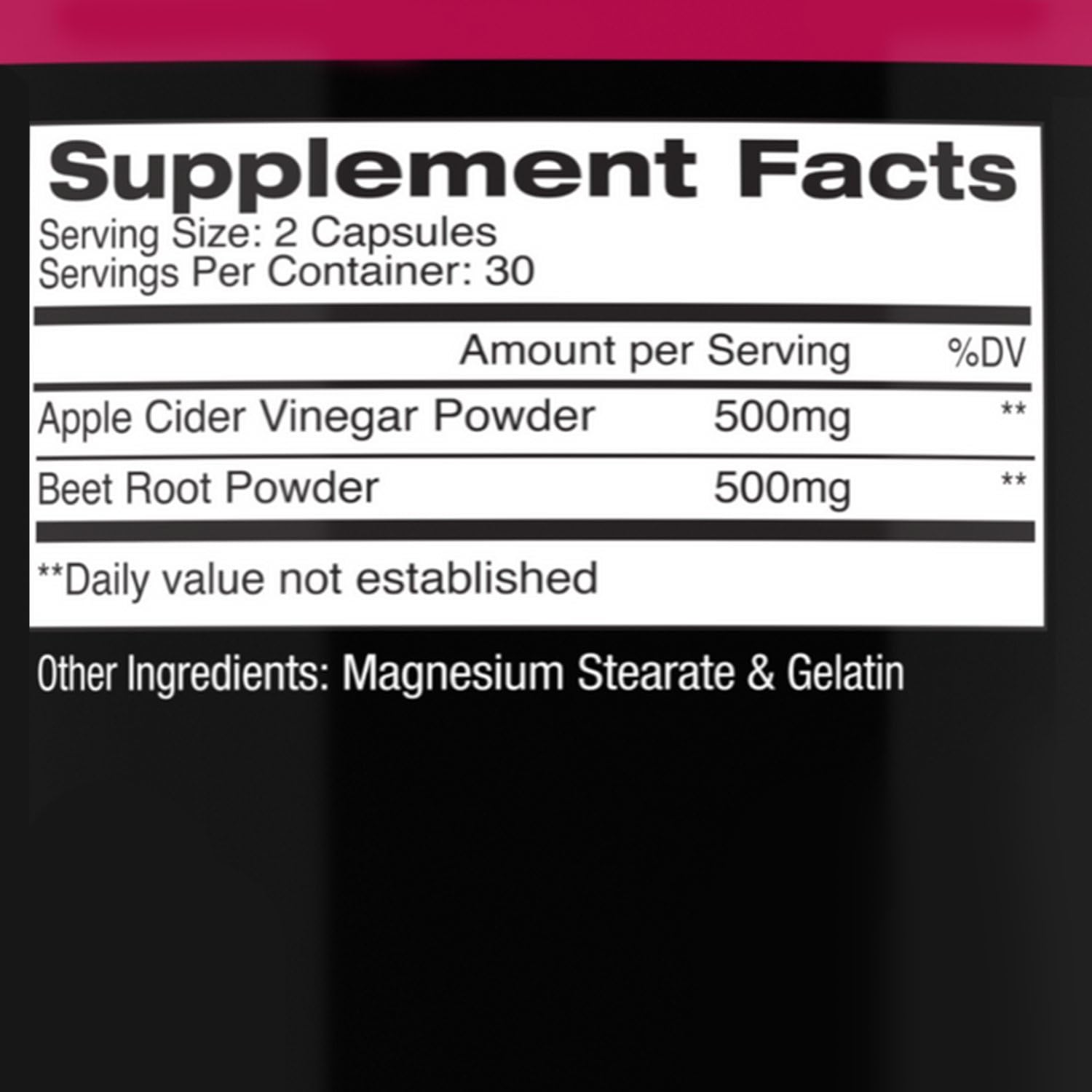 Angry Supplements Apple Cider Vinegar + Beet Root Capsules, Detox Pills, Nitric Oxide + Energy Booster (2-Bottles): Health & Personal Care