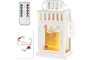 HN HAIINAA 25th Wedding Anniversary Lantern 25th Anniversary Wedding Gifts for Couple Parents Husband Wife Grandparents, Happy 25th Anniversary Decoration