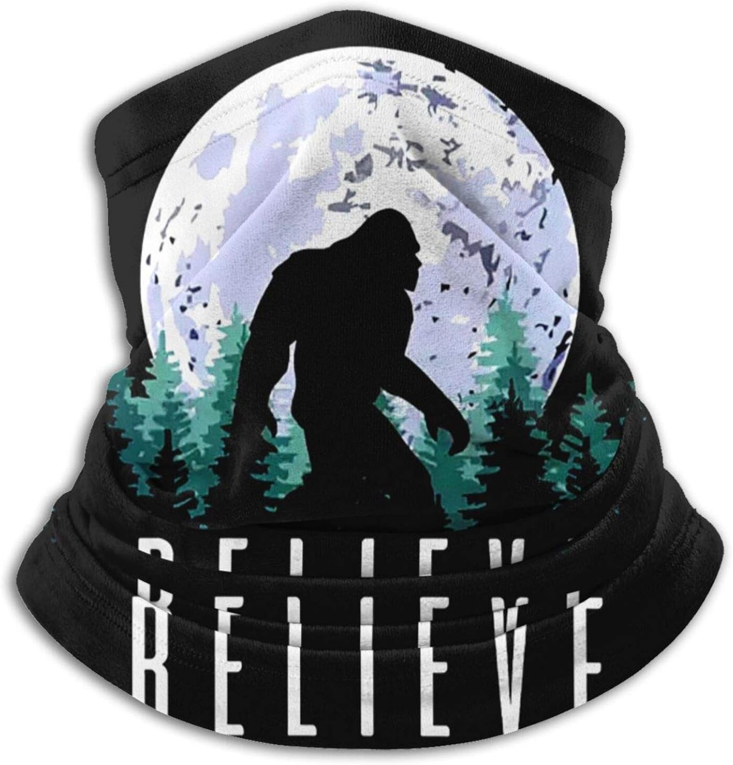 Neck Gaiter, Bigfoot Sasquatch Full Moon Magic Headband