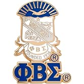 Phi Beta Sigma 3D Crest Lapel Pin with Letters