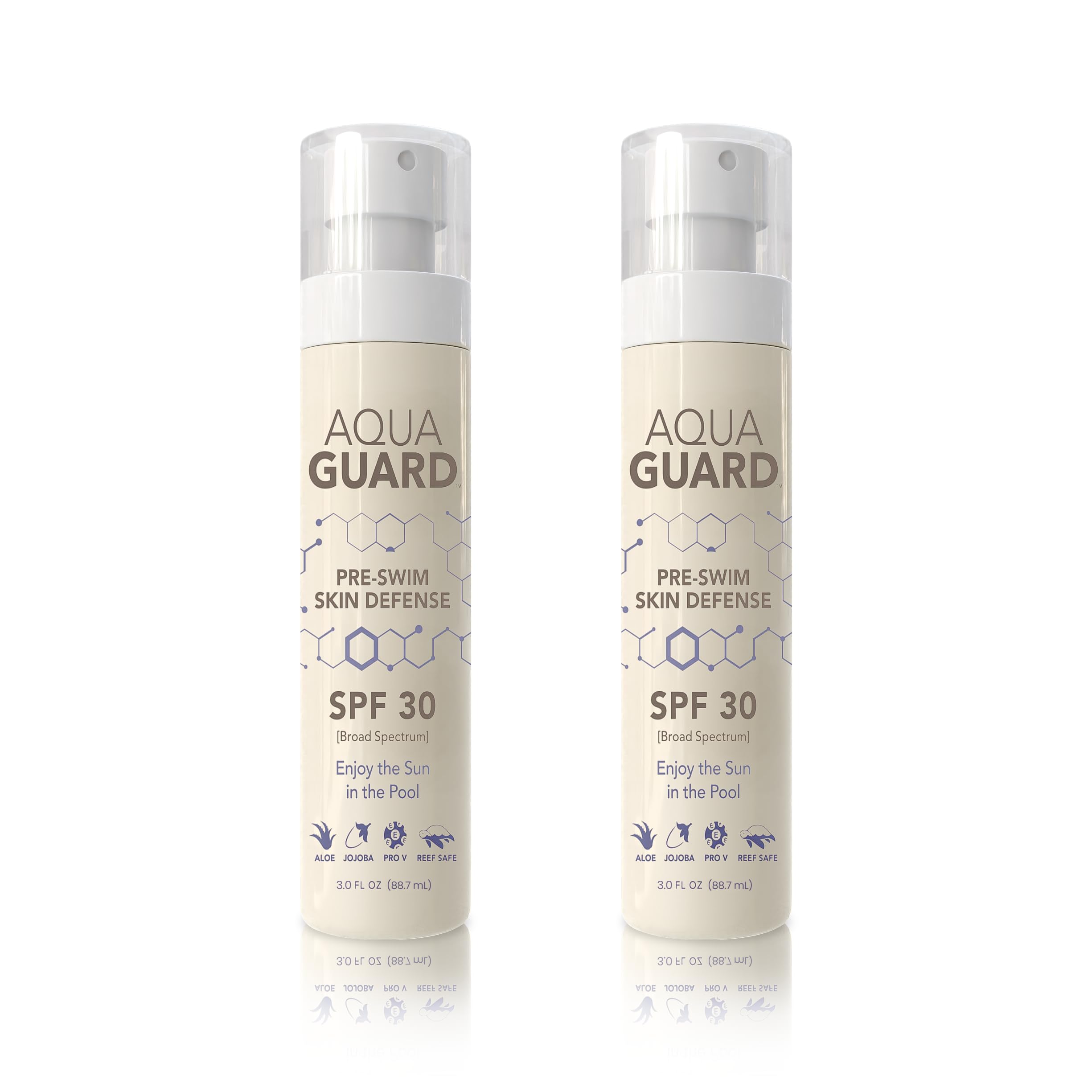 Photo 1 of AQUA GUARD Beauty Pre-Swim Skin Defense | Prevents Dry, Itchy Skin | Protects from Pool Chemicals | Hydrating Formula | Made in California | Paraben, Phthalate & Gluten-Free (2-Pack)