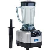 Winco 68 oz Gray 2 HP Commercial Blender | Dishwasher-safe container, 120V operation, 1450W power, Great for Smoothies, Frozen Drinks, Sauces and Food Preparation