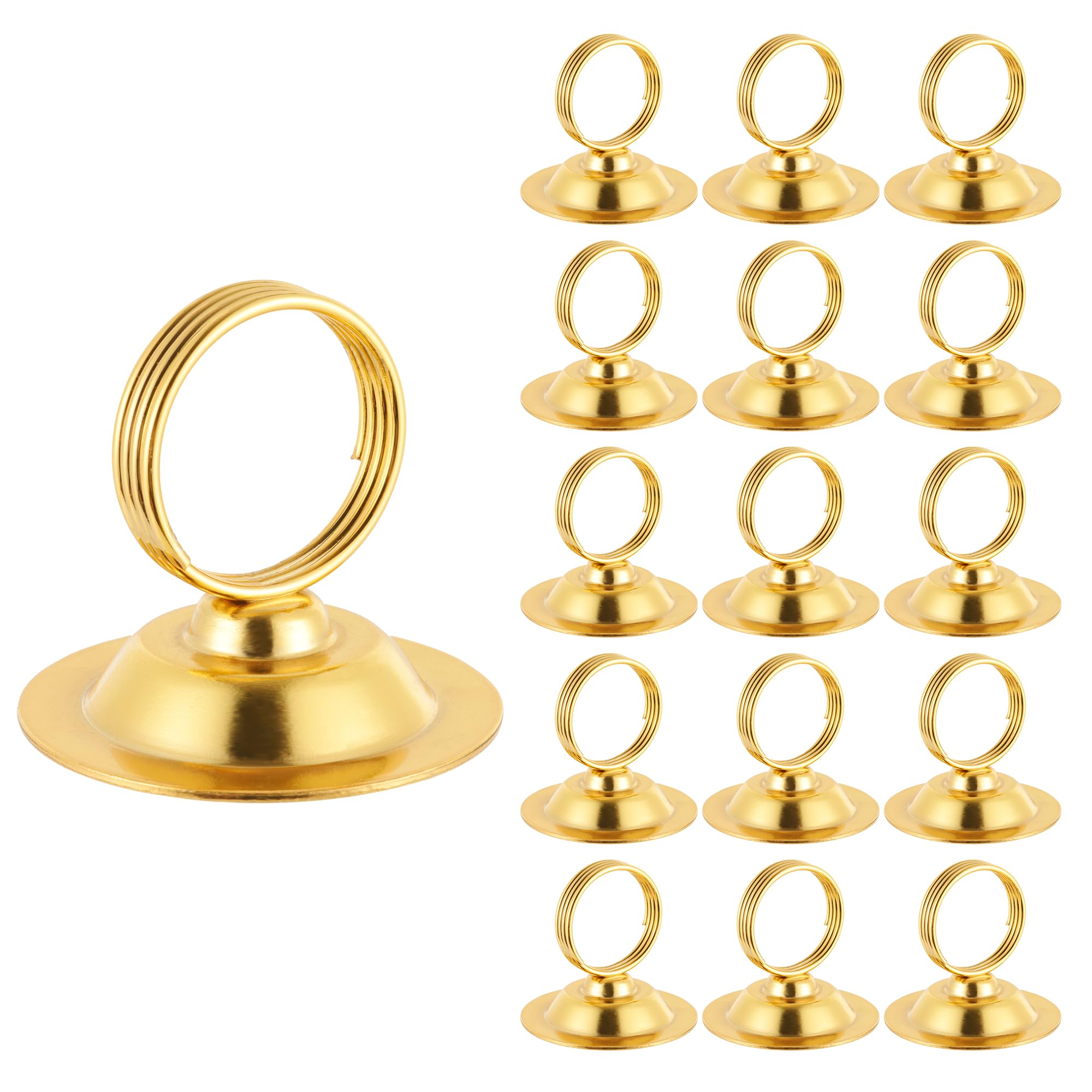Photo 1 of Urban Deco 16 PK Table Card Holder Place Card Holders Steel Card Holders for Photos, Food Signs, Memo Notes, Weddings, Restaurants, Birthday?Gold?