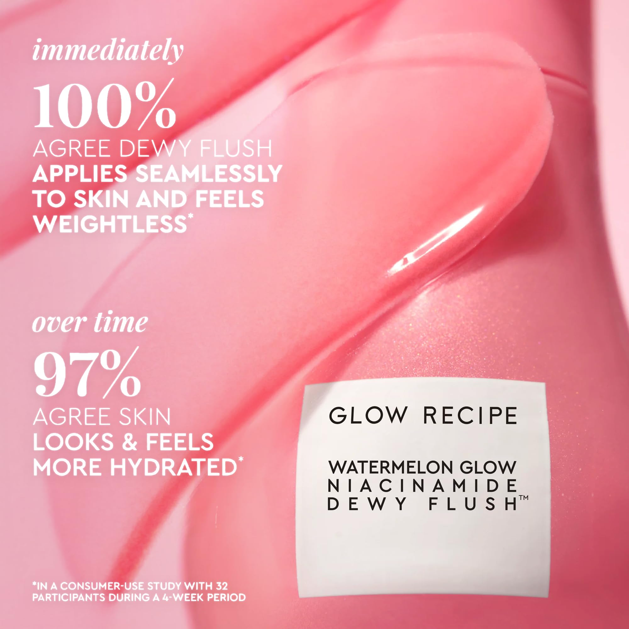 Glow Recipe Niacinamide Dewy Flush Tinted Liquid Blush Serum - Glowy Blush for Cheeks to Smooth, Hydrate & Brighten - Liquid Korean Makeup with Buildable Soft Pink Tint - Watermelon Flush (0.4 oz)