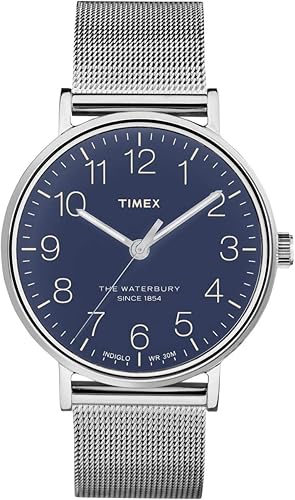 timex blue dial watch