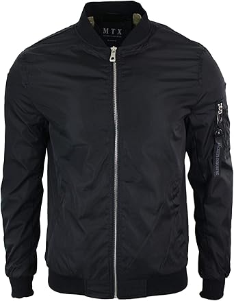 Mens Ma1 Slim Fit Bomber Jacket Light Summer Autumn Jacket Army Pilot Flying Amazon Co Uk Clothing