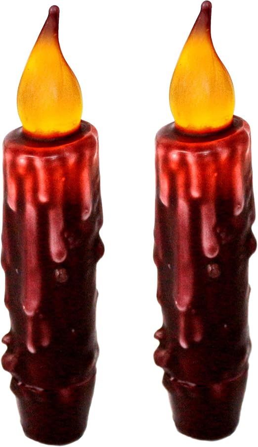 CVHOMEDECO. Real Wax Hand Dipped Battery Operated LED Timer