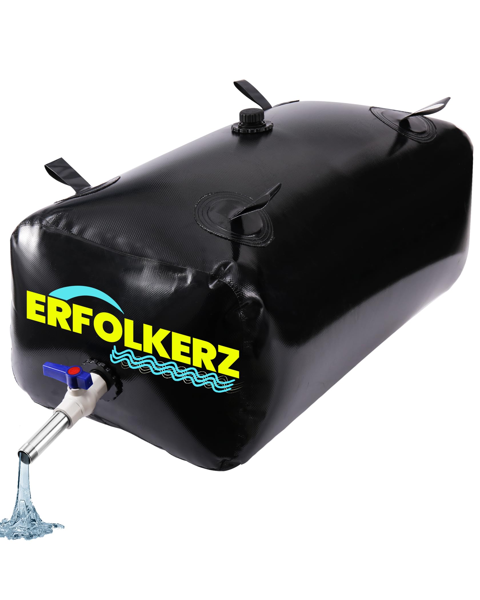 Photo 1 of Erfolkerz 600L/160gal Long Term Water Storage Containers,Emergency Water Storage Bag, Soft Portable Vinyl Bathtub Water Bladder with Valve&Stainless-Steel Outlet-Reliable & Resistant for All Climates