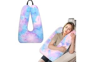 ATABLYN Children Travel Pillow Car Pillow Removable U-Shaped Pillow for Adults to Support Head and Body in The Back Seat of Long Car Trips