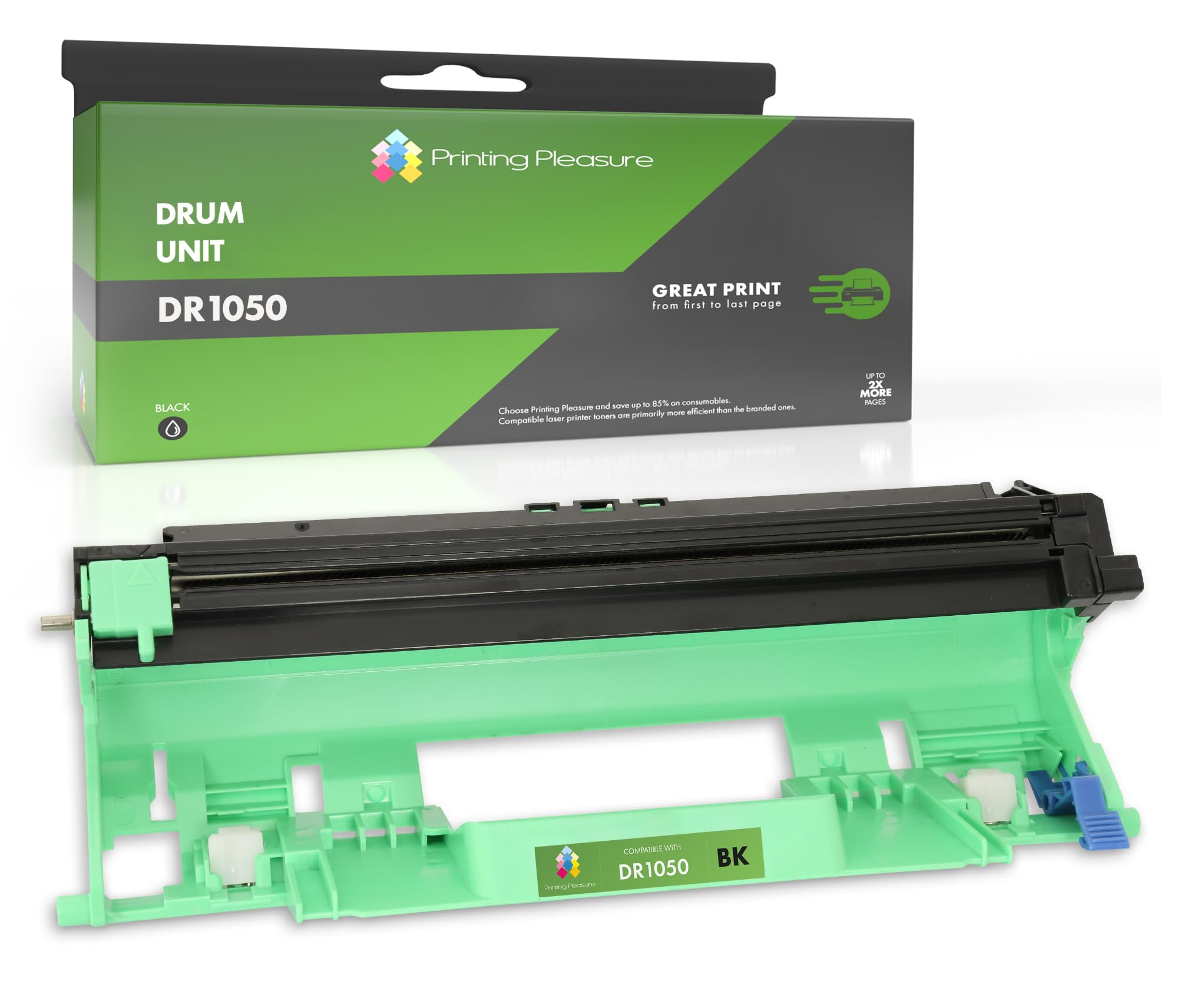 Printing Pleasure Laser Drum Unit compatible with Brother DCP-1510, 1510E, 1512, 1512E, 1610W, 1612W, HL-1110, 1110E, 1112, 1112E, 1210W, 1212W, MFC-1810, 1810E, 1910W | DR1050