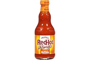 Frank's RedHot Wings Sauce, Buffalo, Ready-To-Use, Shake or Pour Over Wings, Sandwiches, Pizza, and More for Buffalo-Style Flavor, 12 fl oz