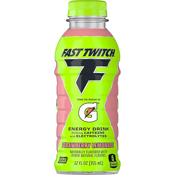 FAST TWITCH STRAWBERRY LEMONADE ENERGY DRINK, 12 FL OZ BOTTLE