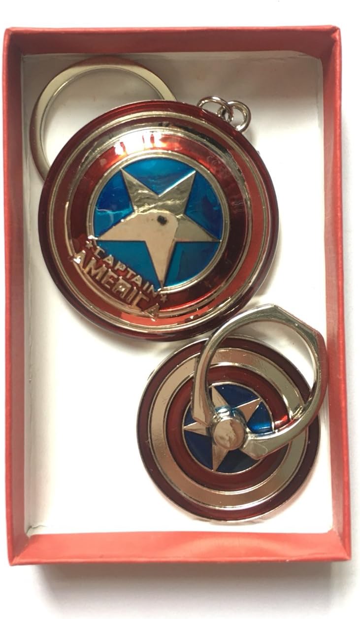 Gift Box Captain America, keychain iron man + ring mobile Captain America