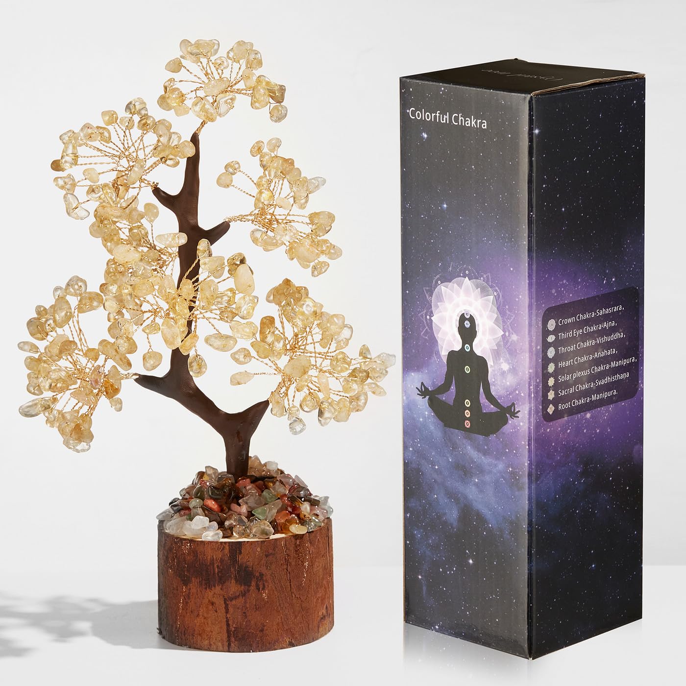 AWARDSEN Citrine Crystal Tree Money Tree The Tree of Life Tree Crystal Ornaments Healing Crystals Gifts Desk Decorations Spiritual Gifts for Women