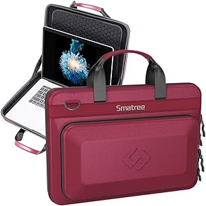 Smatree Case for 2019 2018 2017 MacBook Pro 15.4 inch/ASUS C302CA-DHM4 (Red)