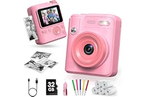 GOFUNLY Kids Camera Toys for Girls Boys - Instant Print Digital Toy Girl Boy Age 3 4 5 6 7 8 9 10 11 12 Year Old - Learning Idea Kid Gifts Ages 4-6 6-8 8-10 10-12 Years Olds - Toddler