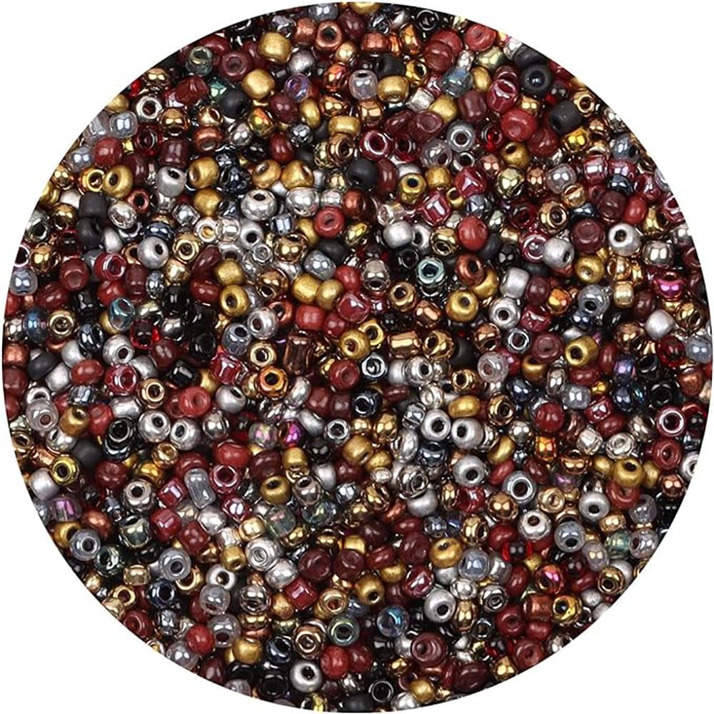Gkelaly 2000Pcs Mixed Colour Glass Seed Beads Bulk for Jewellery Making, 4mm 6/0 Small Pony Beads for Bracelet Necklace Earring Making & Crafting — image 1
