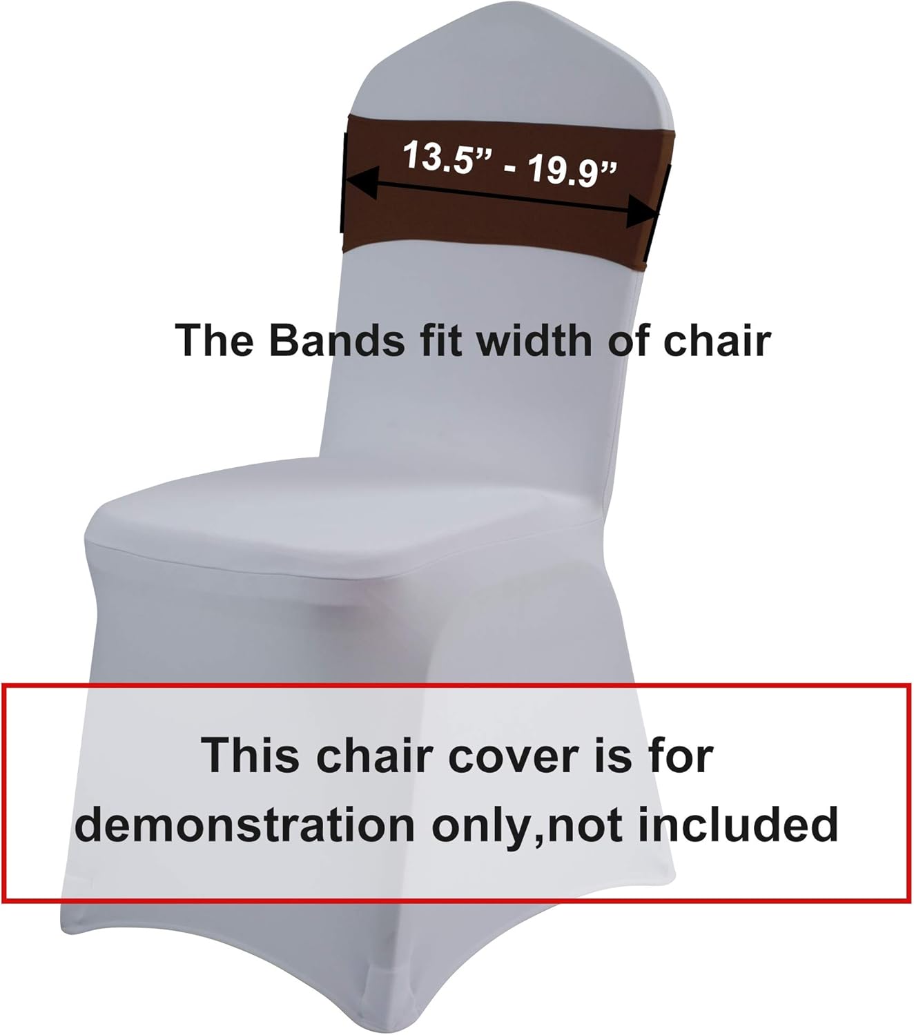 Gelozed 10 PCS Spandex Stretch Chair Sashes Bows for Wedding Reception- Universal Elastic Chair Cover Bands with Buckle Slider for Banquet Party Event Decorations Dark Coffee Sashes (Dark Coffee, 10): Kitchen & Dining